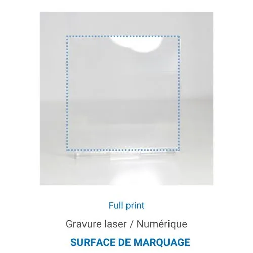 Trophée en plexiglas CARRE - France 3 mm