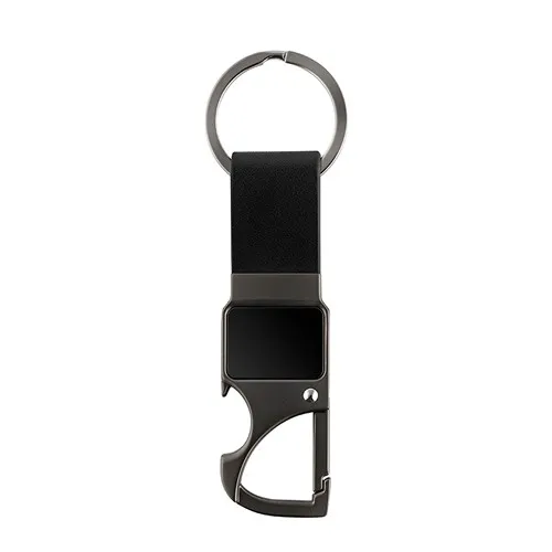 Porte-clés publicitaire en cuir de vache avec personnalisation