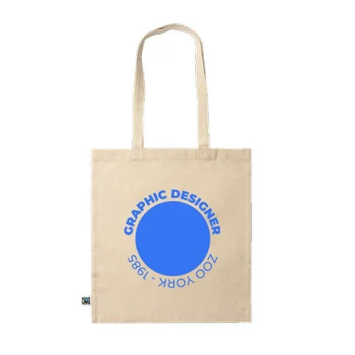 Sac Shopping Coton Fairtrade 180g - Poignées Longues Renforcées