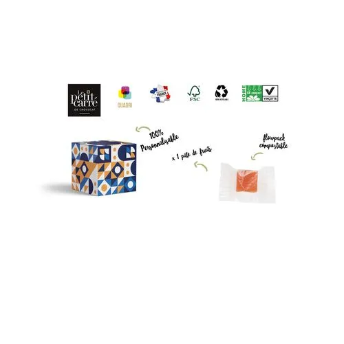 Dé contenant 1 Pâte de Fruit Pêche de Vigne