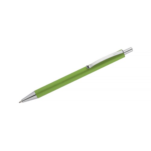 Stylo bille personnalisable toucher soft - Finitions chromées