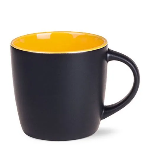Mug Bicolore Personnalisé - Intérieur Couleur & Extérieur Noir Mat