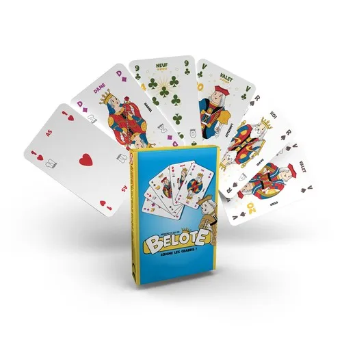 Jeu de belote enfants (avec points) - 33 cartes personnalisables