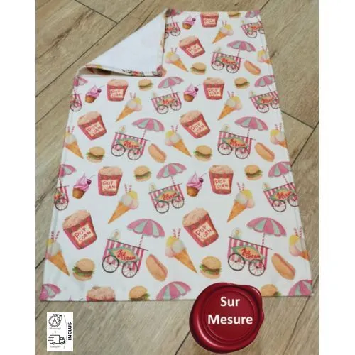 Serviette Éponge Velours 30x50 cm Personnalisable Sublimation Quadri