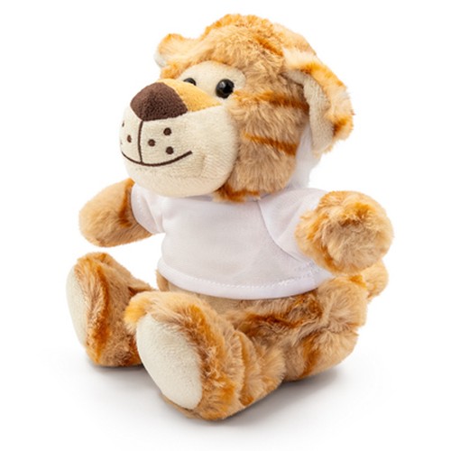 Peluche Tigre Personnalisable avec T-shirt Imprimable - 16 cm