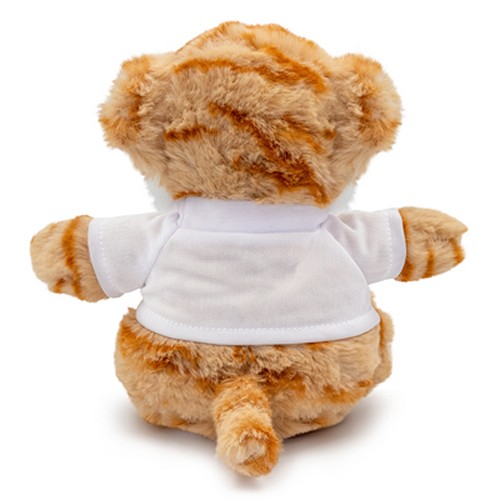 Peluche Tigre Personnalisable avec T-shirt Imprimable - 16 cm