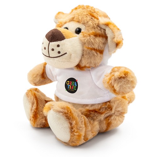 Peluche Tigre Personnalisable avec T-shirt Imprimable - 16 cm