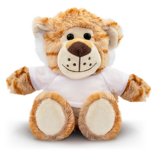 Peluche Tigre Personnalisable avec T-shirt Imprimable - 16 cm