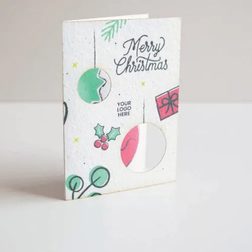 Carte de Noël POP-UP en Papier Ensemencé Personnalisable