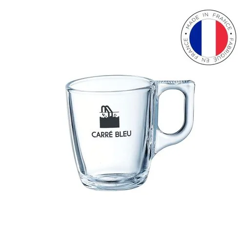 Tasse Expresso Verre Trempé 9cl Personnalisable - Fabrication Française
