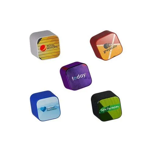 Enceinte Bluetooth Cubique 3W Finition Métallisée Personnalisable