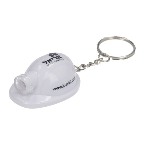Porte-clés Casque de Chantier Personnalisable Lumineux ABS