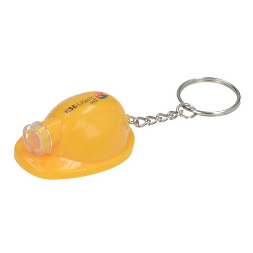 Porte-clés Casque de Chantier Personnalisable Lumineux ABS