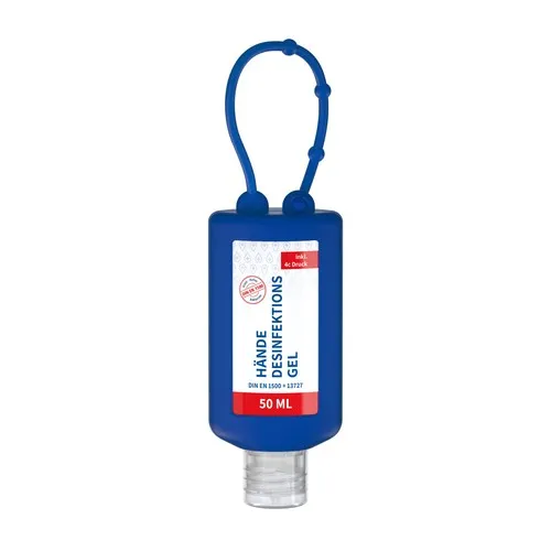 Désinfectant pour les mains, Bumper de 50 ml, bleu, Body Label  (R-PET)
