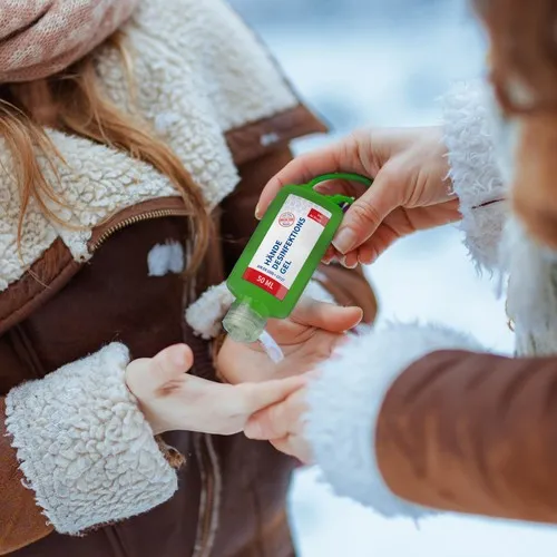 Désinfectant pour les mains, Bumper de 50 ml, vert, Body Label  (R-PET)