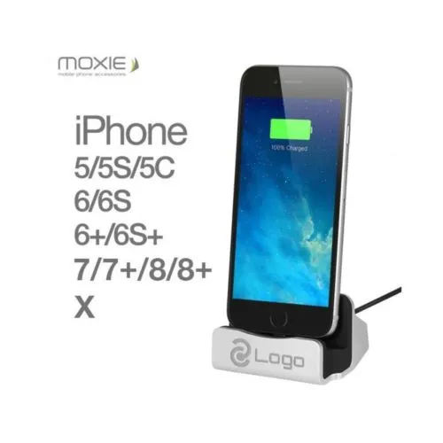 Dock Moxie Silver pour iPhone 5/5S/5C-6/6S-6+/6S+/7/7+