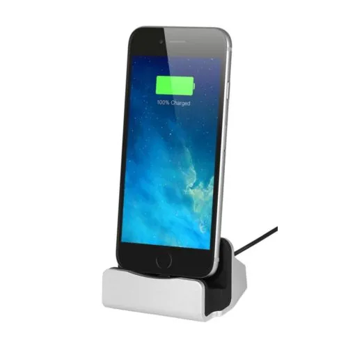 Dock Moxie Silver pour iPhone 5/5S/5C-6/6S-6+/6S+/7/7+