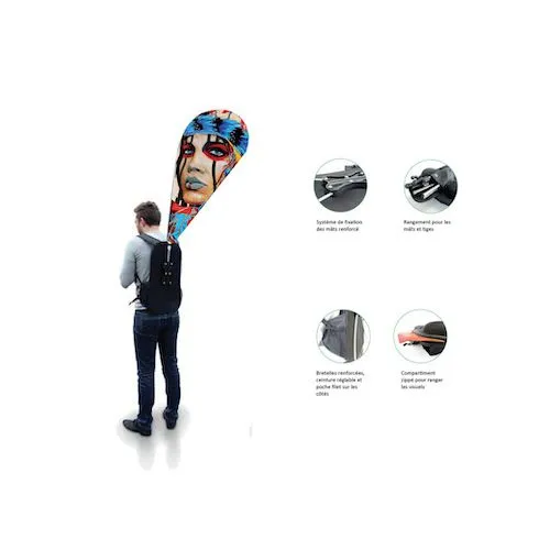 Drapeau windrop Sac à dos