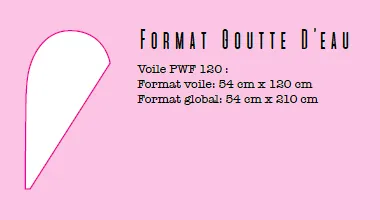 Drapeau publicitaire portable avec sac à dos