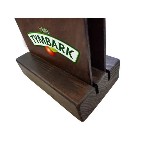 Support à menus en bois avec impression UV personnalisable