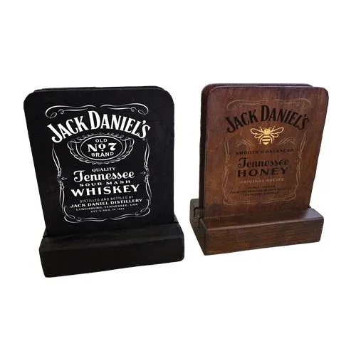 Support à menus en bois avec impression UV personnalisable