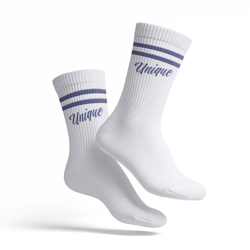 Chaussettes Sport Vintage Personnalisées - Coton Peigné Mi-Hautes