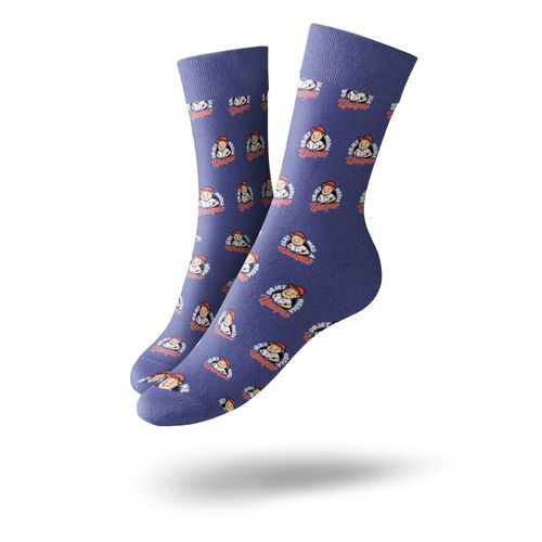 Chaussettes Sport Vintage Personnalisées - Coton Peigné Mi-Hautes