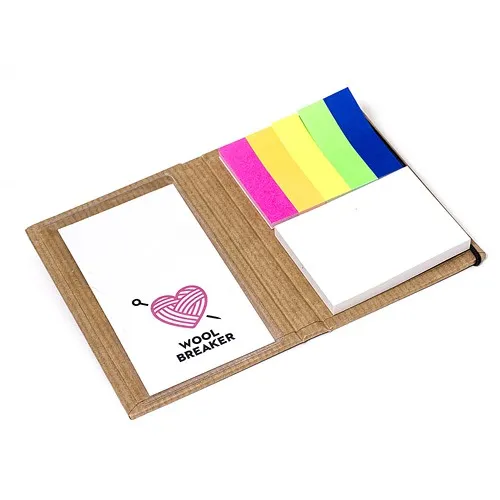 Set de blocs adhésifs personnalisables avec couverture carton élargie