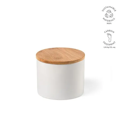 Bocal Munch 500 céramique 525 ml, couvercle en bambou