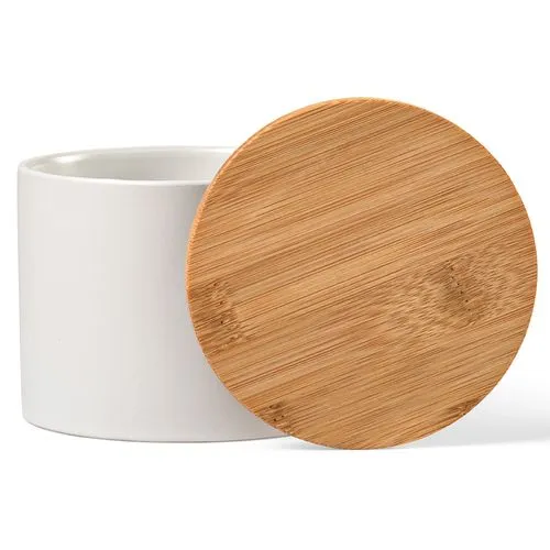 Bocal Munch 500 céramique 525 ml, couvercle en bambou