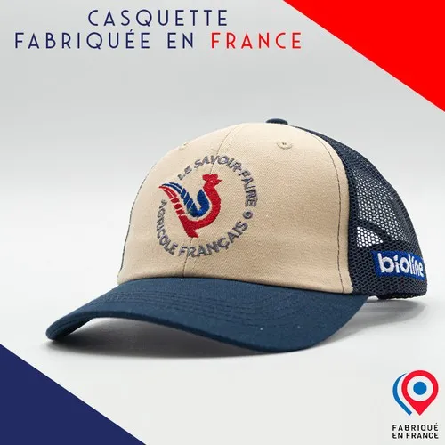 Casquette Sport Mesh Française - Personnalisable par Sérigraphie