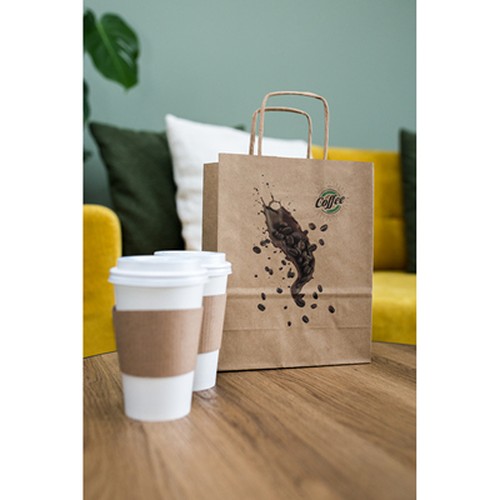 Sac Papier Kraft Recyclé A5 Personnalisable | Poignées Renforcées