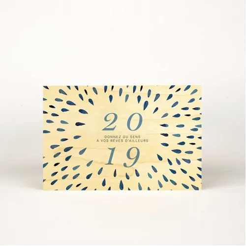 Carte en Bois Rectangulaire Personnalisable - Format 148x98mm