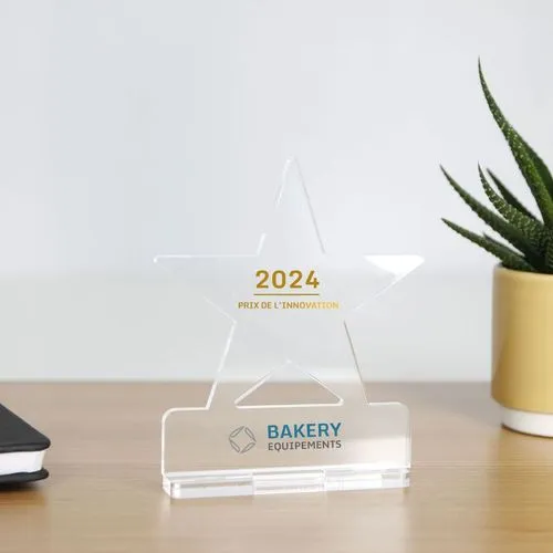 Trophée en plexiglas ETOILE - France 3 mm