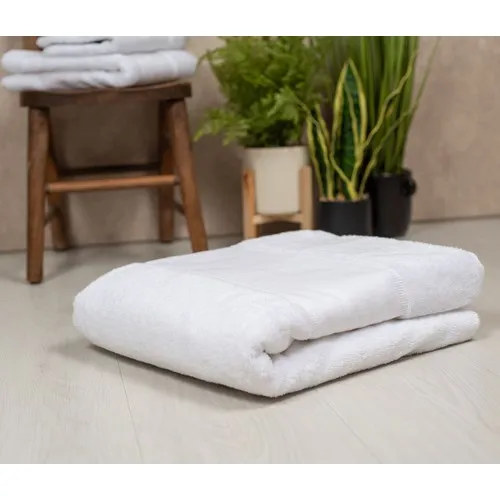 Drap de bain bio avec liteau imprimable - Coton organique 600g/m²