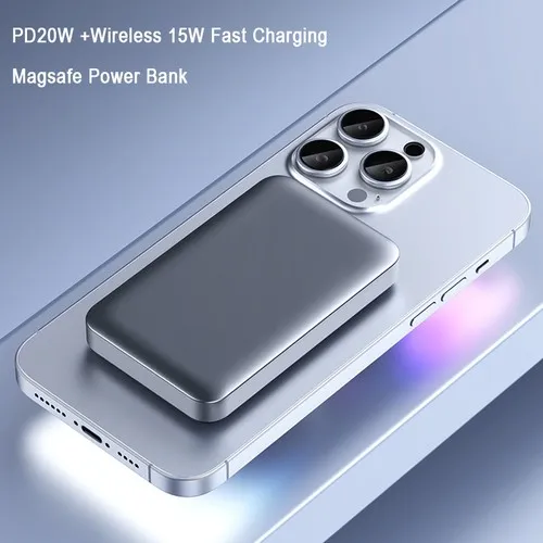 Powerbank Métal 10000 mAh Personnalisable - Charge Sans Fil 15W