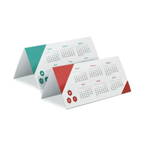 Calendrier de Bureau Triangulaire Personnalisable en Carton