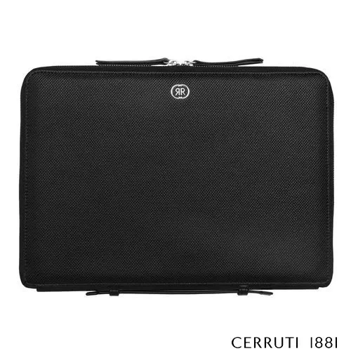 Conférencier A4 Zip Regent Black - Matière Végane Haut de Gamme