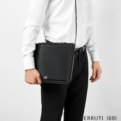 Conférencier A4 Zip Regent Black - Matière Végane Haut de Gamme