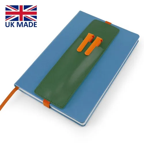 Porte-stylo personnalisable en simili cuir pour carnet A5