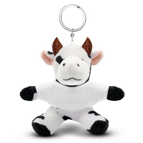 Porte-clés Vache Peluche avec T-shirt Personnalisable | Bessie