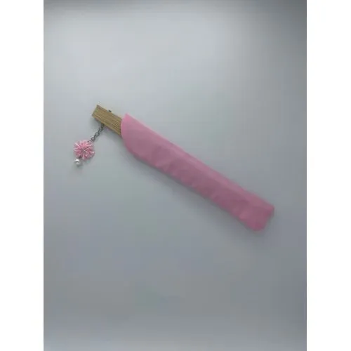 Éventail Publicitaire Personnalisé Plastique/Tissu - Baguettes Rouges