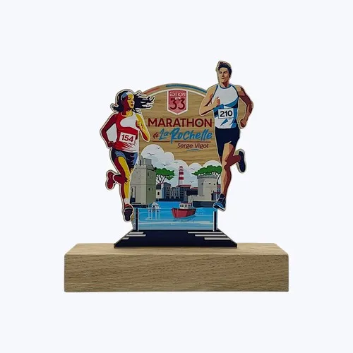 Coupe Prestige Or sur Socle Marbre - Trophée Personnalisable