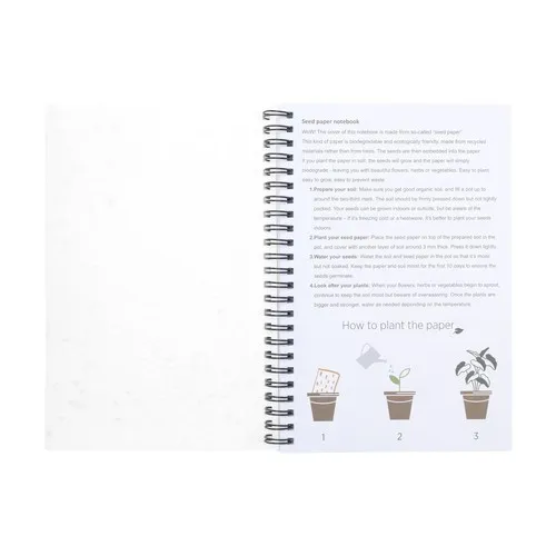 Seed Paper Notebook A5 bloc-notes