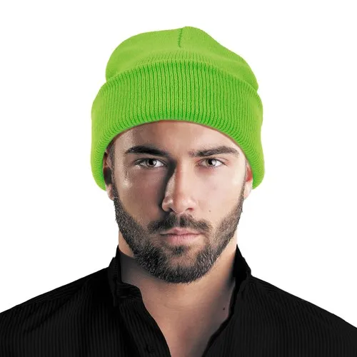 Bonnet Vert Fluo - Accessoire Publicitaire Haute Visibilité