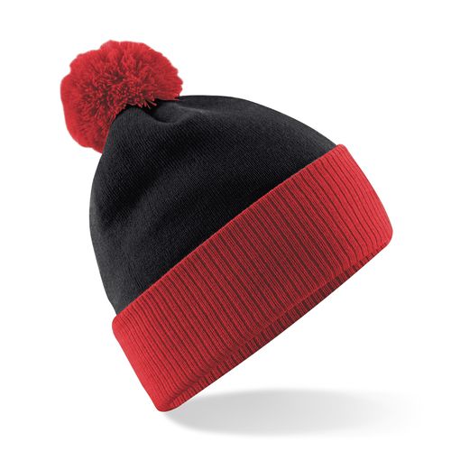 Bonnet Bicolore à Pompon Personnalisable - Snowstar®