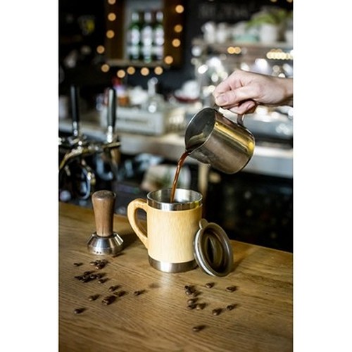 Mug Thermique Bambou 300 ml Personnalisable | Double Paroi Isotherme