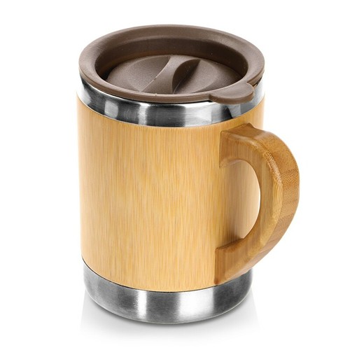 Mug Thermique Bambou 300 ml Personnalisable | Double Paroi Isotherme