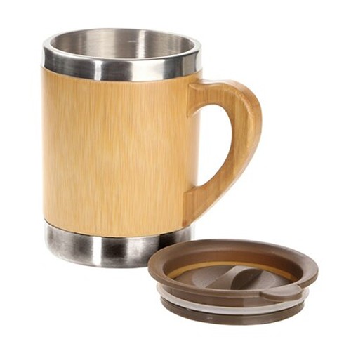 Mug Thermique Bambou 300 ml Personnalisable | Double Paroi Isotherme