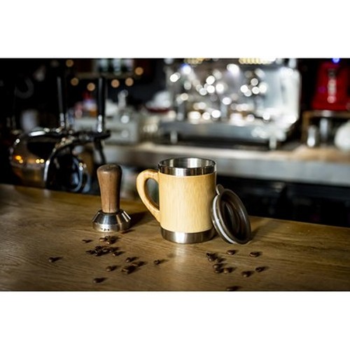 Mug Thermique Bambou 300 ml Personnalisable | Double Paroi Isotherme